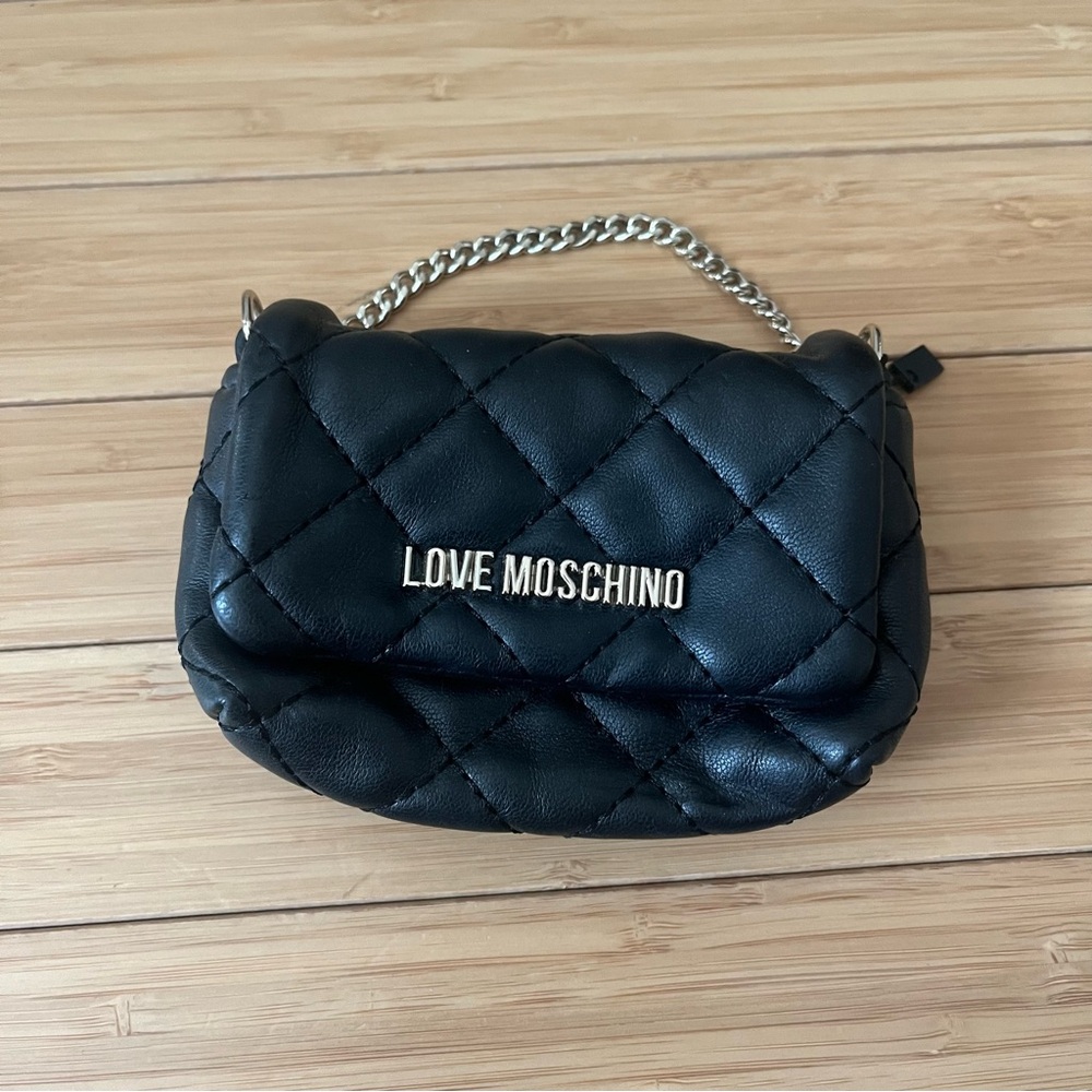 Vintage Love Moschino Black Quilted Mini Purse NWT